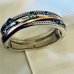 Brighton Silver Bracelet with Blue Accents